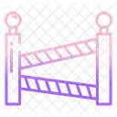 Polizeikette Polizeiabsperrung Strassensperre Symbol