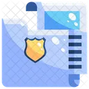 Polizeiakten Kriminaldaten Kriminalinformationen Symbol