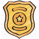 Polizeiabzeichen Schild Polizei Icon