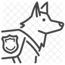 Polizeihund Polizist Hund Symbol