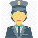 Poliziotto Femmina Signora Icon