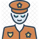 Polizist Polizist Schaler Symbol