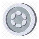 Polkadot Silver Cryptocurrency Crypto Icon