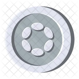 Polka Dot Silver Coin  Icon