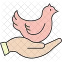 Pollito En Mano Pollito Mano Icono