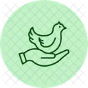 Pollito En Mano Pollito Mano Icono