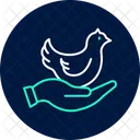 Pollito en mano  Icono