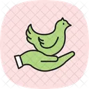 Pollito En Mano Pollito Mano Icono