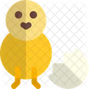 Pollito romper huevo  Icono