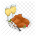 Pollo Asado Pollo Comida Icon