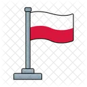 Polonia Pais Bandeira Ícone