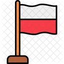 Polonia Pais Bandera Icono