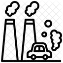 Poluicao Do Ar Poluicao Da Industria Fumaca De Carro Ícone