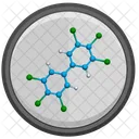 Polychlorierte Biphenyle Molekul Symbol