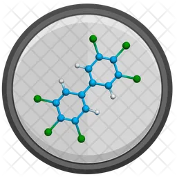 Polychloriertes Molekül  Symbol