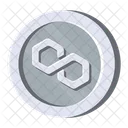 Polygon Silver Cryptocurrency Crypto Icon