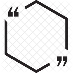 Polygonal Frame Quotation  Icon