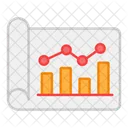 Polyline Chart Polyline Graph Data Analysis Icon
