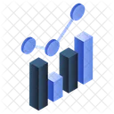 Polyliniendiagramm Polyliniengraph Datenanalyse Symbol