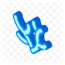 Polypen Korallen Isometrisch Icon