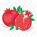 Pomegranate Fruit Fresh Icon