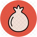 Pomegranate Fruit Spherical Icon