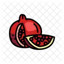 Pomegranate Whole Slice Icon