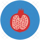 Pomegranate Spherical Reddish Icon