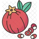 Pomegranate Fruit Juicy Icon