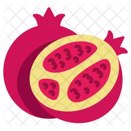 Pomegranate With Half Cut  Icon