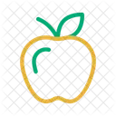 Pomme avec feuille  Icône