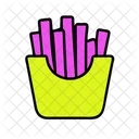 Pommes Frites Fastfood Snack Symbol