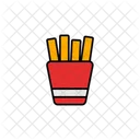 Pommes Frites Essen Fastfood Symbol