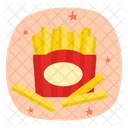 Pommes Frites Kartoffeln Snack Symbol