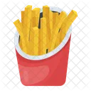 Pommes Frites Kartoffeln Schachtel Symbol