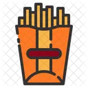 Pommes Frites Pommes Frites Mahlzeit Symbol
