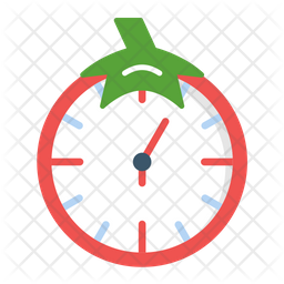 Classic pomodoro timer icon technique Royalty Free Vector