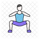 Sentadilla Fitness Entrenamiento Icono