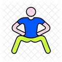 Sentadilla Fitness Entrenamiento Icono