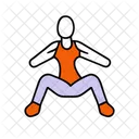 Sentadilla Fitness Entrenamiento Icono