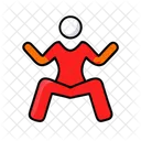 Sentadilla Fitness Entrenamiento Icono