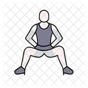 Sentadilla Fitness Entrenamiento Icono