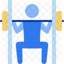 Sentadilla Barra Levantador De Pesas Icono