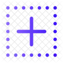 Pontilhado Mais Mais Adicionar Ícone
