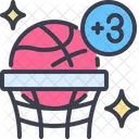 Ponto Basquete Aro Ícone