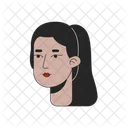 Ponytail young adult middle eastern woman  アイコン