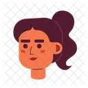 Ponytail Young Adult Blushing Face Ponytail Hairstyle アイコン
