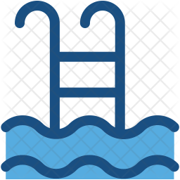 Pool Ladders Icon - Download in Colored Outline Style