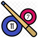 Pool Stick And Ball Icon