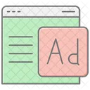 Pop Up Ad Lineal Color Icon Symbol